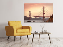 Lade das Bild in den Galerie-Viewer, Leinwandbild Golden Gate Brücke im Abendlicht

