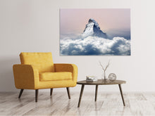 Lade das Bild in den Galerie-Viewer, Leinwandbild Matterhorn in Wolken
