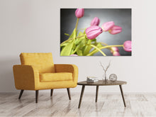 Lade das Bild in den Galerie-Viewer, Leinwandbild Der Tulpenstrauss in rosa
