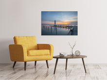 Lade das Bild in den Galerie-Viewer, Leinwandbild Leuchtturm im Sonnenuntergang
