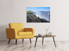 Lade das Bild in den Galerie-Viewer, Leinwandbild Über dem Wasserfall
