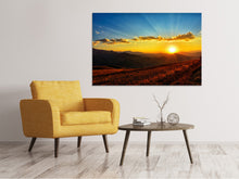 Lade das Bild in den Galerie-Viewer, Leinwandbild Sonnenuntergang in der Welt der Berge
