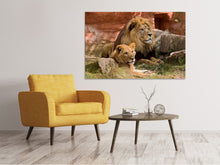 Lade das Bild in den Galerie-Viewer, Leinwandbild Ein Löwen Paar
