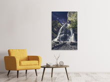 Lade das Bild in den Galerie-Viewer, Leinwandbild Vollmond am Wasserfall
