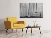 Lade das Bild in den Galerie-Viewer, Leinwandbild Brücke der Normandie im Nebel
