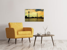 Lade das Bild in den Galerie-Viewer, Leinwandbild Skyline im Abendlicht
