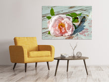 Lade das Bild in den Galerie-Viewer, Leinwandbild Wildrose in rosa
