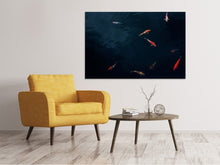 Lade das Bild in den Galerie-Viewer, Leinwandbild Fische im Teich
