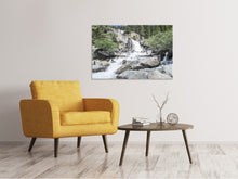 Lade das Bild in den Galerie-Viewer, Leinwandbild Wilder Wasserfall im Wald
