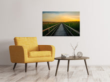 Lade das Bild in den Galerie-Viewer, Leinwandbild Sonnenuntergang in den Feldern
