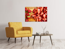 Lade das Bild in den Galerie-Viewer, Leinwandbild Frische Erdbeeren
