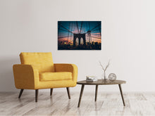 Lade das Bild in den Galerie-Viewer, Leinwandbild Brooklyn Bridge im Abendlicht

