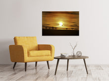 Lade das Bild in den Galerie-Viewer, Leinwandbild Sonnenuntergang mit Heissluft Ballon
