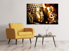 Lade das Bild in den Galerie-Viewer, Leinwandbild Goldene Buddhas
