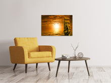 Lade das Bild in den Galerie-Viewer, Leinwandbild Segelschiff im Sonnenuntergang
