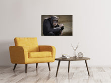 Lade das Bild in den Galerie-Viewer, Leinwandbild Süsser Schimpanse
