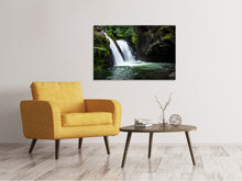 Lade das Bild in den Galerie-Viewer, Leinwandbild Wasserfall im Abendlicht
