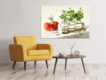 Lade das Bild in den Galerie-Viewer, Leinwandbild Tomaten und Kräuter
