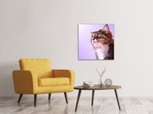 Lade das Bild in den Galerie-Viewer, Leinwandbild Pop Art Katzen Portrait
