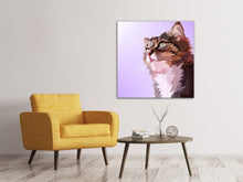 Lade das Bild in den Galerie-Viewer, Leinwandbild Pop Art Katzen Portrait
