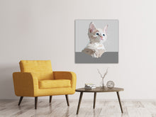 Lade das Bild in den Galerie-Viewer, Leinwandbild Kunstwerk Katze
