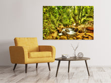 Lade das Bild in den Galerie-Viewer, Leinwandbild Wasserfall im Wald
