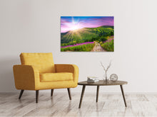 Lade das Bild in den Galerie-Viewer, Leinwandbild Eine Sommerlandschaft bei Sonnenaufgang
