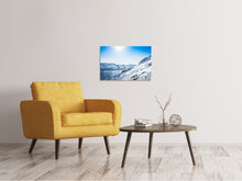 Lade das Bild in den Galerie-Viewer, Leinwandbild Bergpanorama im Schnee
