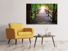 Lade das Bild in den Galerie-Viewer, Leinwandbild Die Brücke im Wald
