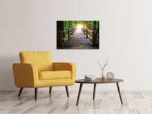 Lade das Bild in den Galerie-Viewer, Leinwandbild Die Brücke im Wald
