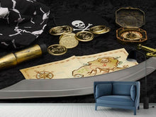 Lade das Bild in den Galerie-Viewer, Fototapete Piraten Plan
