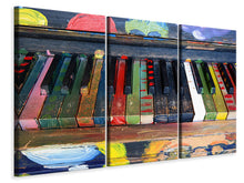 Lade das Bild in den Galerie-Viewer, Leinwandbild 3-teilig Buntes Klavier
