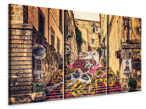 Leinwandbild 3-teilig Graffiti in Sizilien