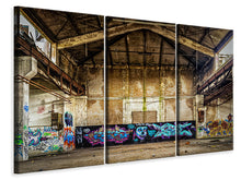 Lade das Bild in den Galerie-Viewer, Leinwandbild 3-teilig Loft Graffiti
