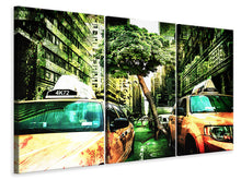 Lade das Bild in den Galerie-Viewer, Leinwandbild 3-teilig Taxi Fantasie
