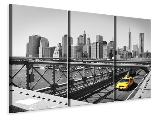 Leinwandbild 3-teilig Taxi in New York