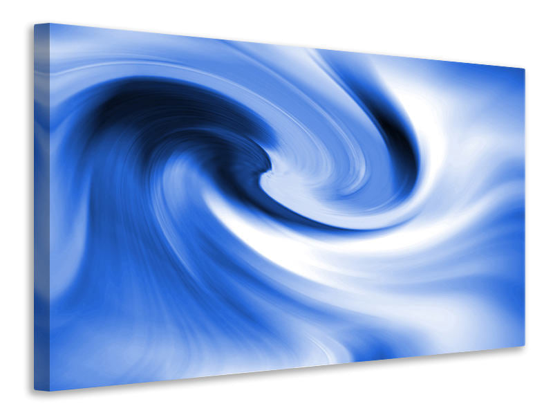 Leinwandbild Abstrakte blaue Welle