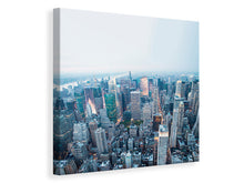 Lade das Bild in den Galerie-Viewer, Leinwandbild Skyline Manhattan in der Abenddämmerung
