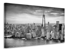 Lade das Bild in den Galerie-Viewer, Leinwandbild Skyline Schwarzweissfotografie New York
