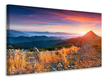 Lade das Bild in den Galerie-Viewer, Leinwandbild Sonnenuntergang in den Alpen
