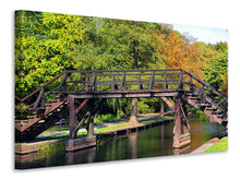 Lade das Bild in den Galerie-Viewer, Leinwandbild Alte Holz Brücke
