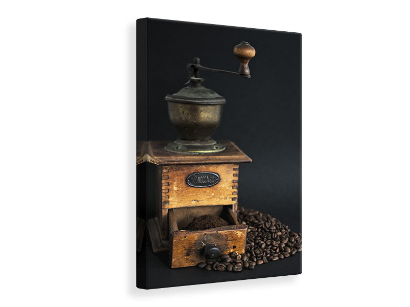 Leinwandbild Antike Kaffeemühle