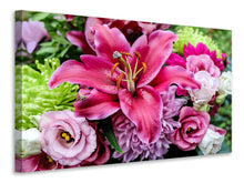 Lade das Bild in den Galerie-Viewer, Leinwandbild Blumenstrauss mit Lilie
