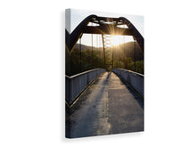 Lade das Bild in den Galerie-Viewer, Leinwandbild Brücke bei Sonnenaufgang
