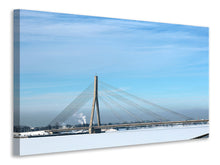 Lade das Bild in den Galerie-Viewer, Leinwandbild Brücke im Schnee
