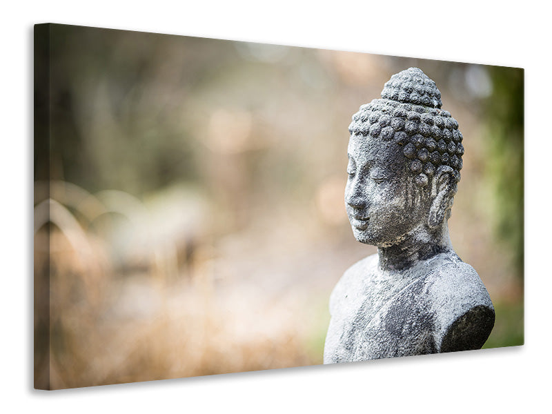Leinwandbild Buddha aus Stein