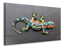 Lade das Bild in den Galerie-Viewer, Leinwandbild Bunter Gecko
