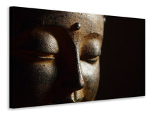 Lade das Bild in den Galerie-Viewer, Leinwandbild Close up Buddha Kopf
