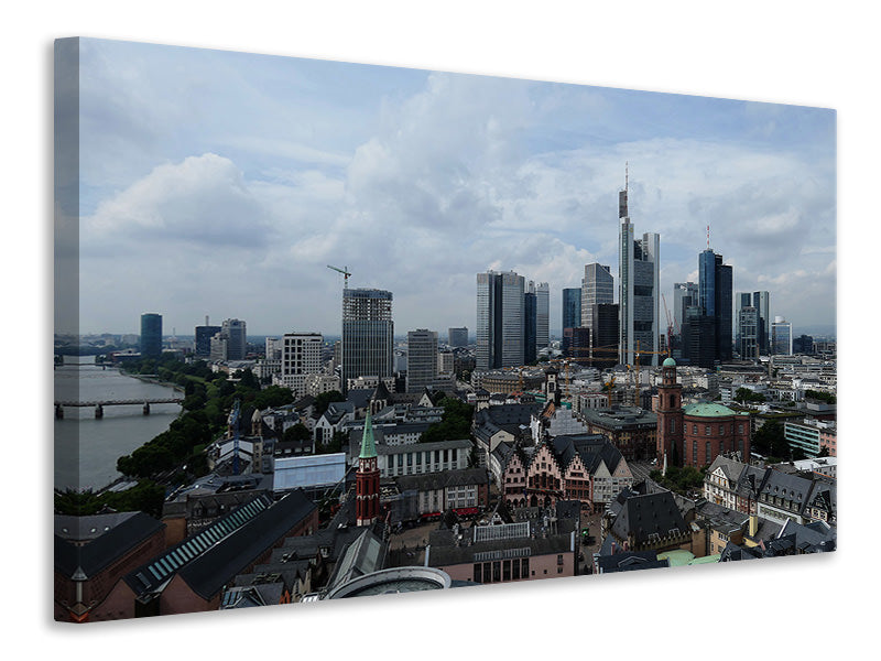 Leinwandbild Die Dächer von Frankfurt