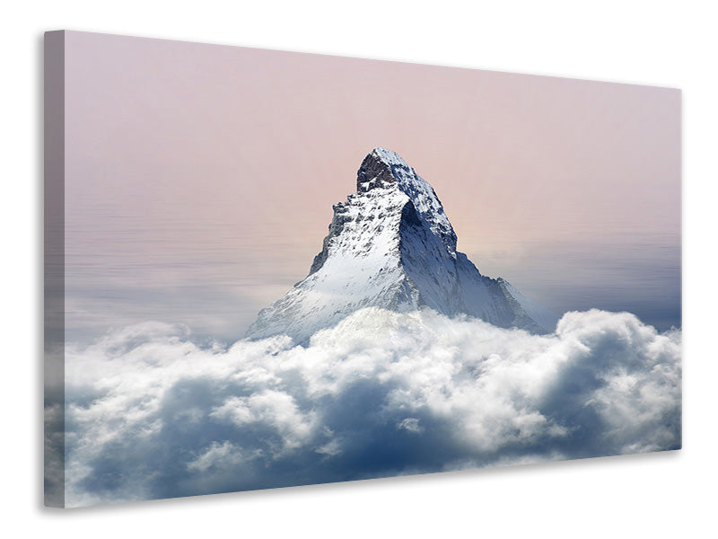 Leinwandbild Matterhorn in Wolken